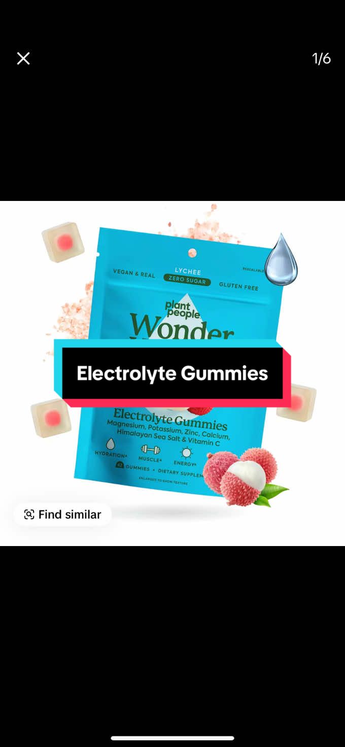 TikTok post by @nicolegonzalez5600 for Plant People. Caption reads: Plant People Wonder Hydrate Electrolyte [...].