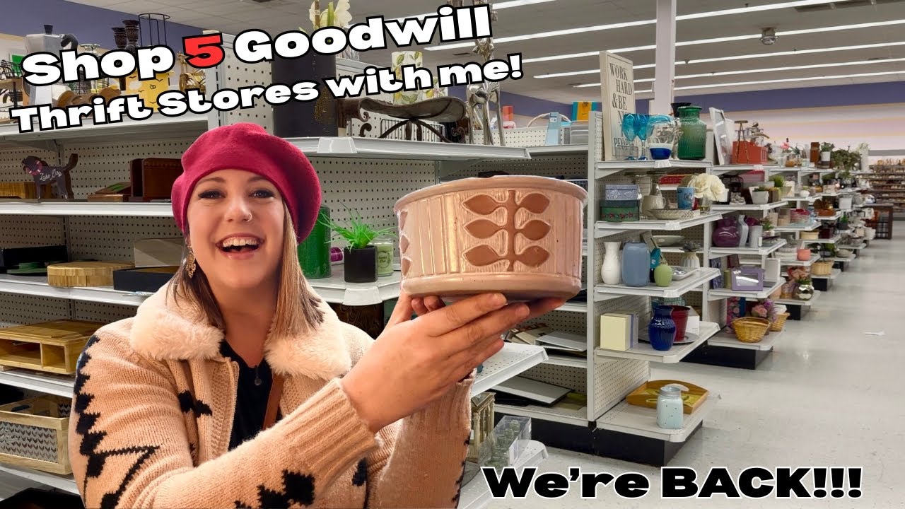 YouTube post by @leftcoastrevivals for Squarespace. Caption reads: WE'RE BACK!!! Our First Big Thrift Haul Of 2026!....
