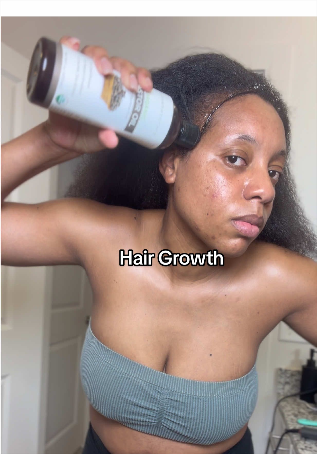 TikTok post by @typicallyshadaa for Viva Naturals. Caption reads: @Viva Naturals #hairgrowth #hairtok [...].