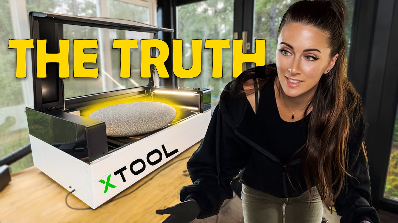 YouTube post by @PacificPinesRanch for xTool. Caption reads: THE SHOCKING TRUTH about the XTOOL P3 80W CO2....