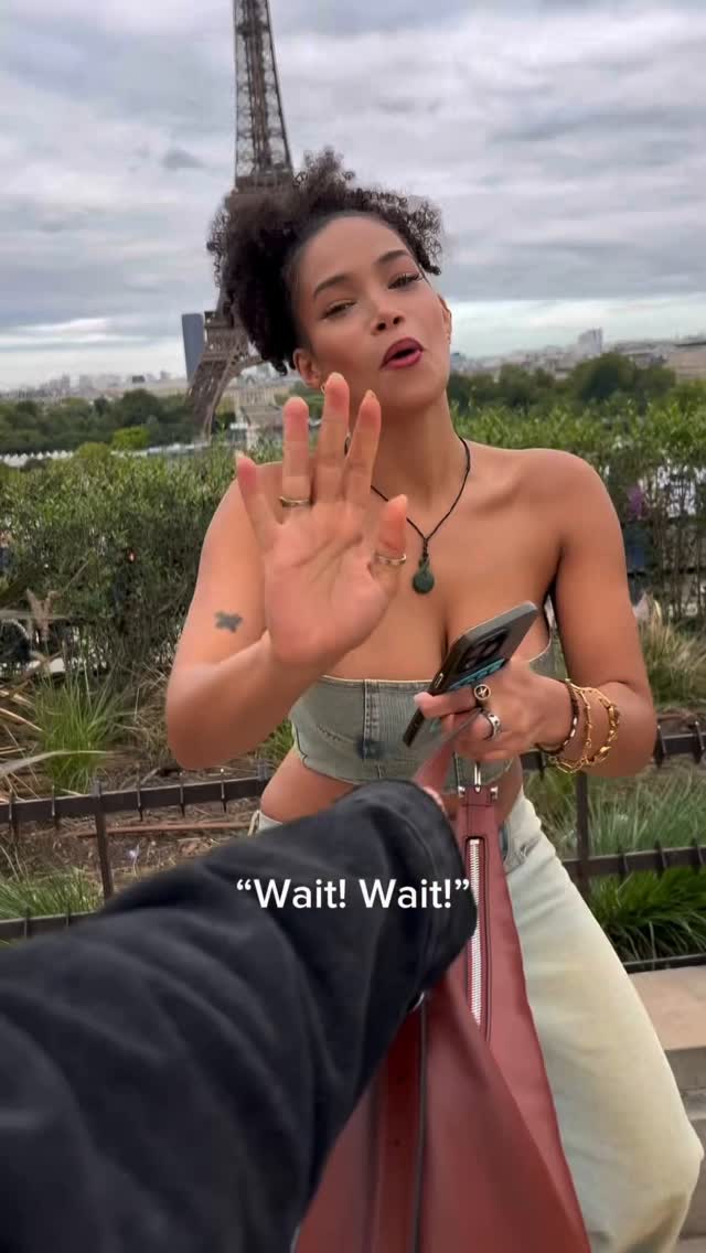 Instagram post by @stellsmay for Marni. Caption reads: Robbed in Paris… but I drew the line at the Marni.....