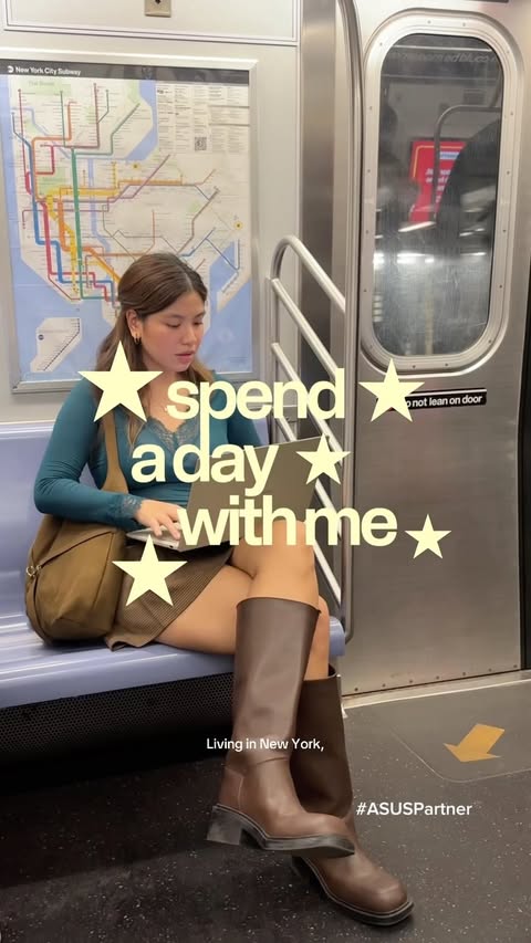 Instagram post by @biancagan for ASUS. Caption reads: #ASUSPartner being on the go never stopped me....