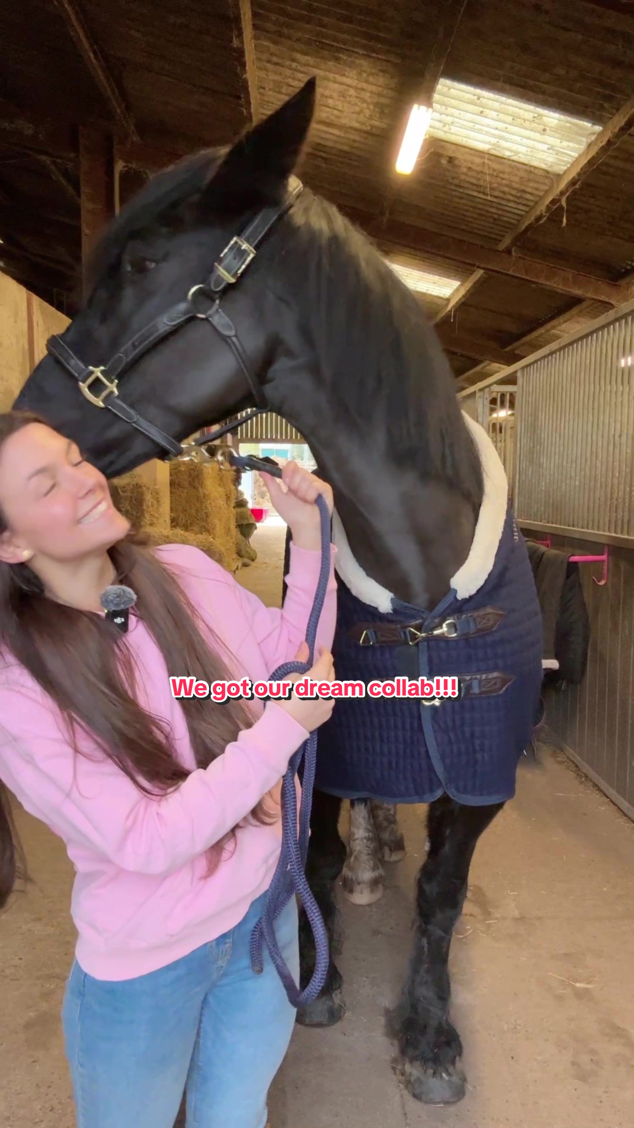 TikTok post by @laurenemilyequestrian for Shires Equestrian. Caption reads: [...] to announce I’m now working with @Shires....