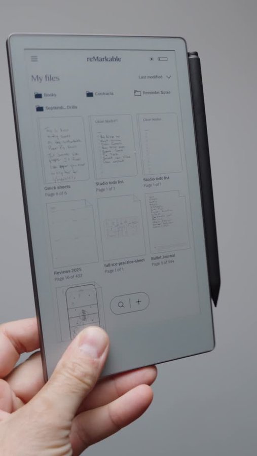 Instagram post by @mattmoniz123 for reMarkable. Caption reads: Tried out the new reMarkable Paper Pro Move for a....