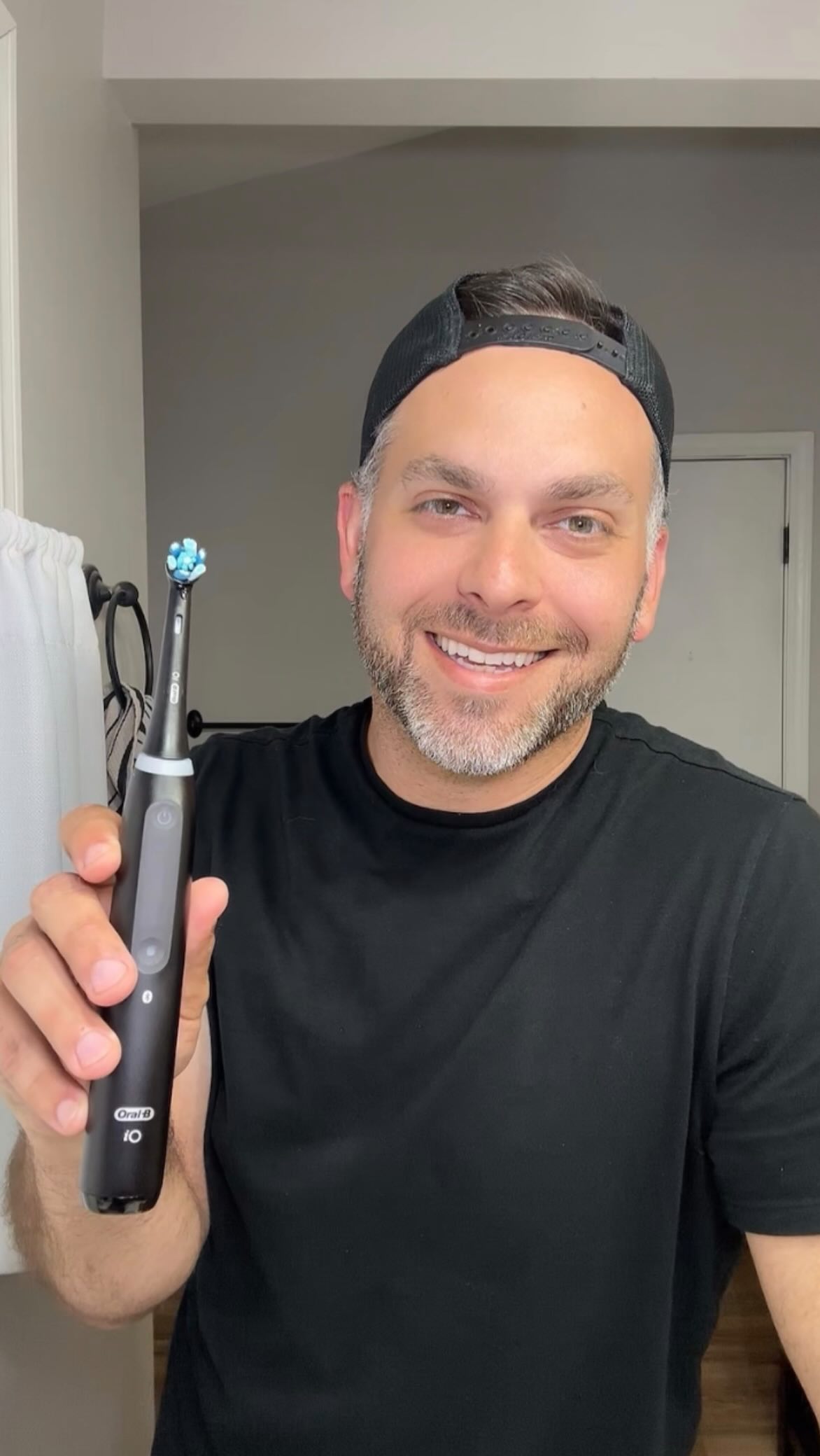 Instagram post by @thestrohfamily for Oral-B. Caption reads: #OralBPartner #ad For the dads in your life that....