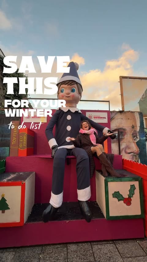 Instagram post by @dev_skehan for Discover Ireland. Caption reads: Ireland’s BIGGEST winter Festival 🎄 ❄️ 

 

📌....