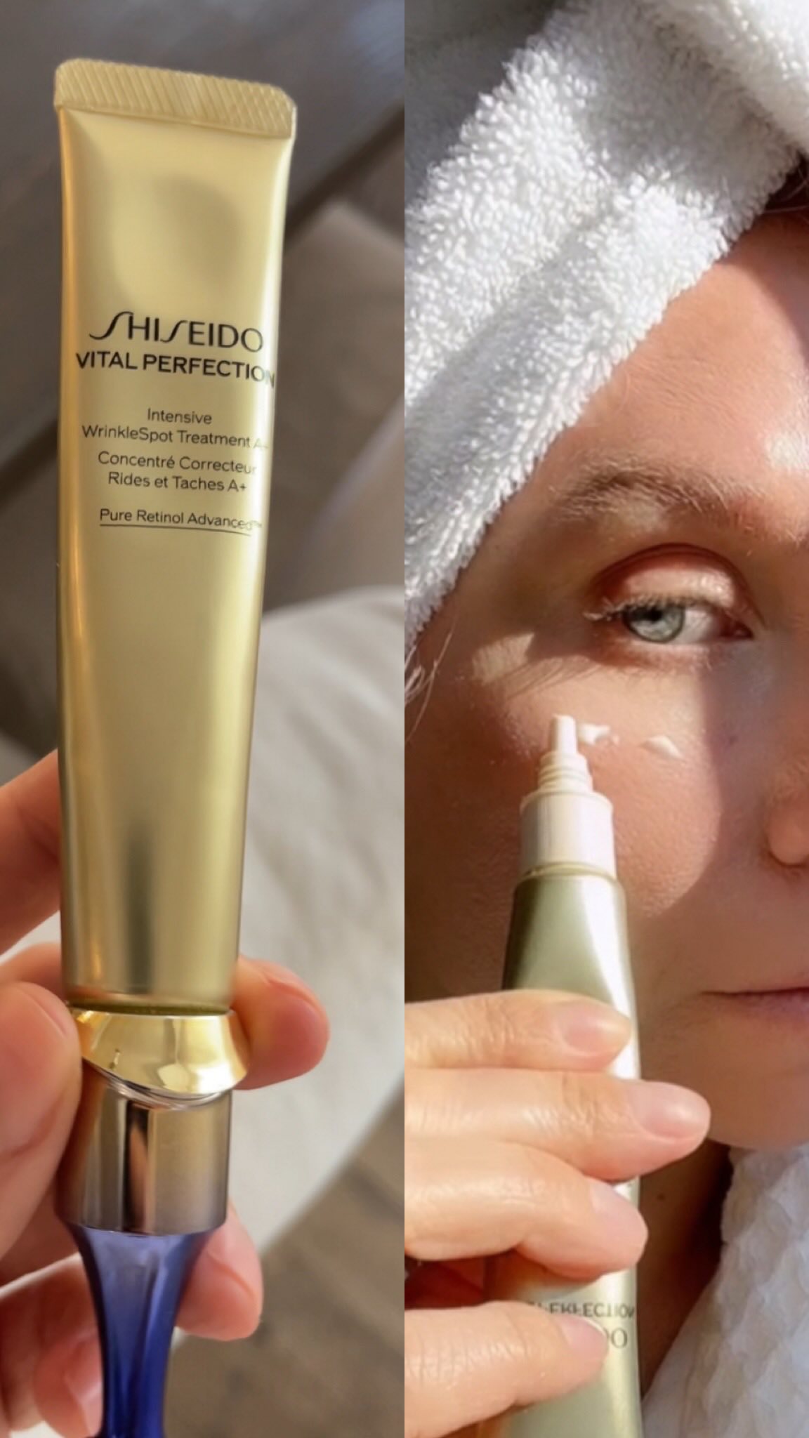 Instagram post by @simplyyuls for SHISEIDO. Caption reads: 1 Week to Smoother, Brighter Skin: Try the New....