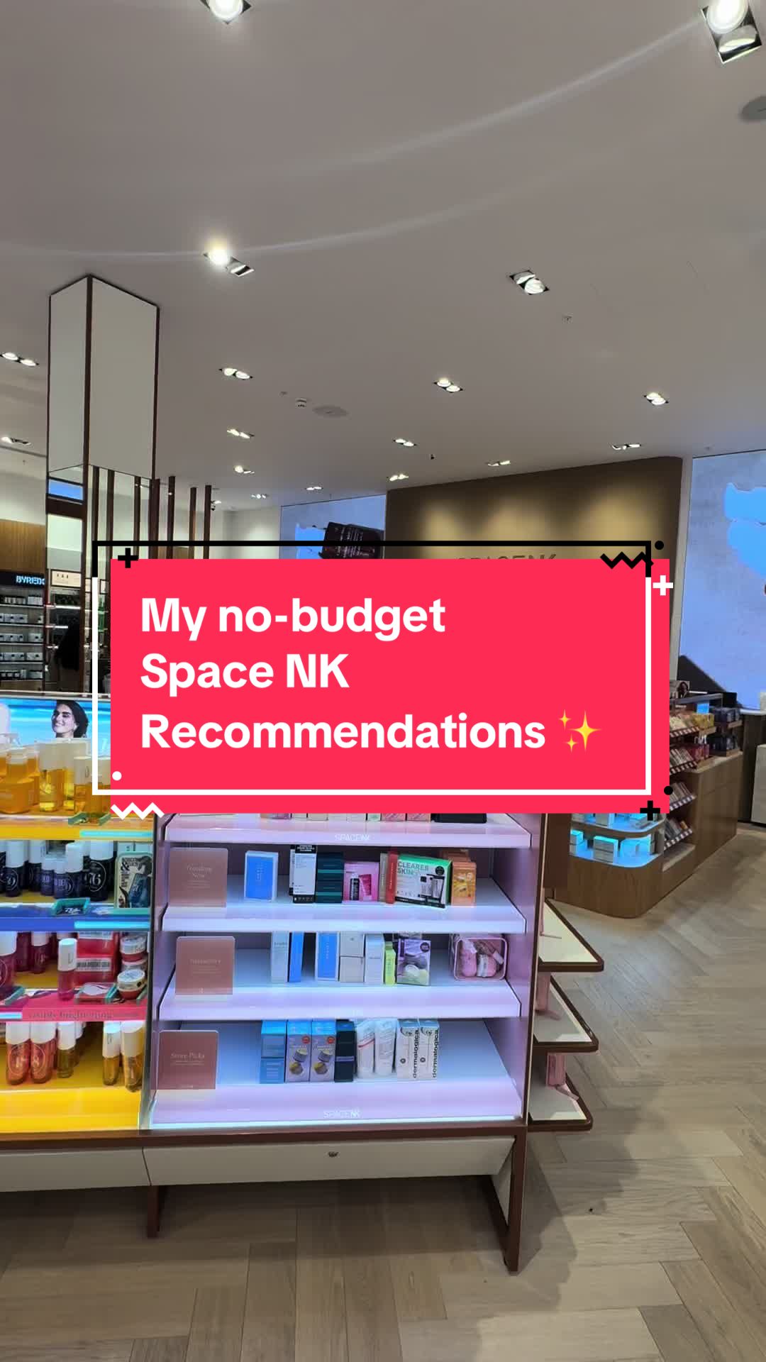 TikTok post by @pharmaestheticsbyriya for Sunday Riley. Caption reads: [...] @Ultrasun SPF 50 tinted sunscreen, @Sunday....