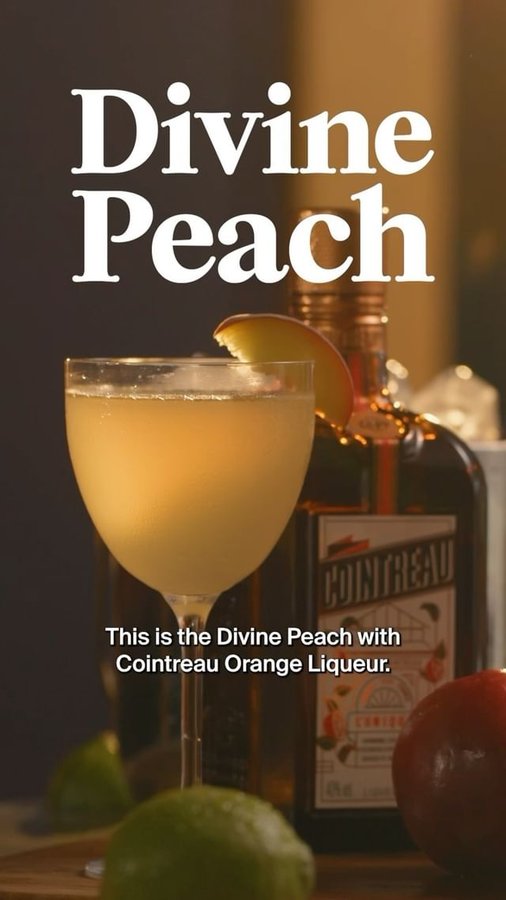 Instagram post by @sypped for Cointreau. Caption reads: Sip into something divine! 🍑 As part of GT’s 40th....