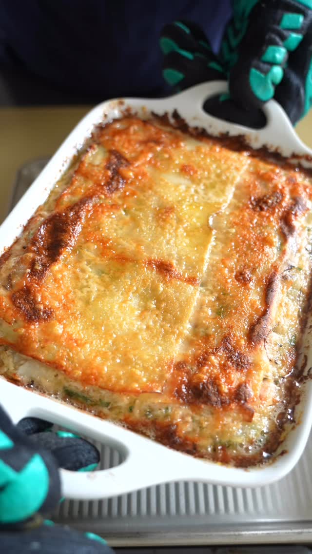 Instagram post by @adamwitt for Bluehouse Salmon. Caption reads: Salmon & Potato “Lasagna”?! Okay, is this really a....