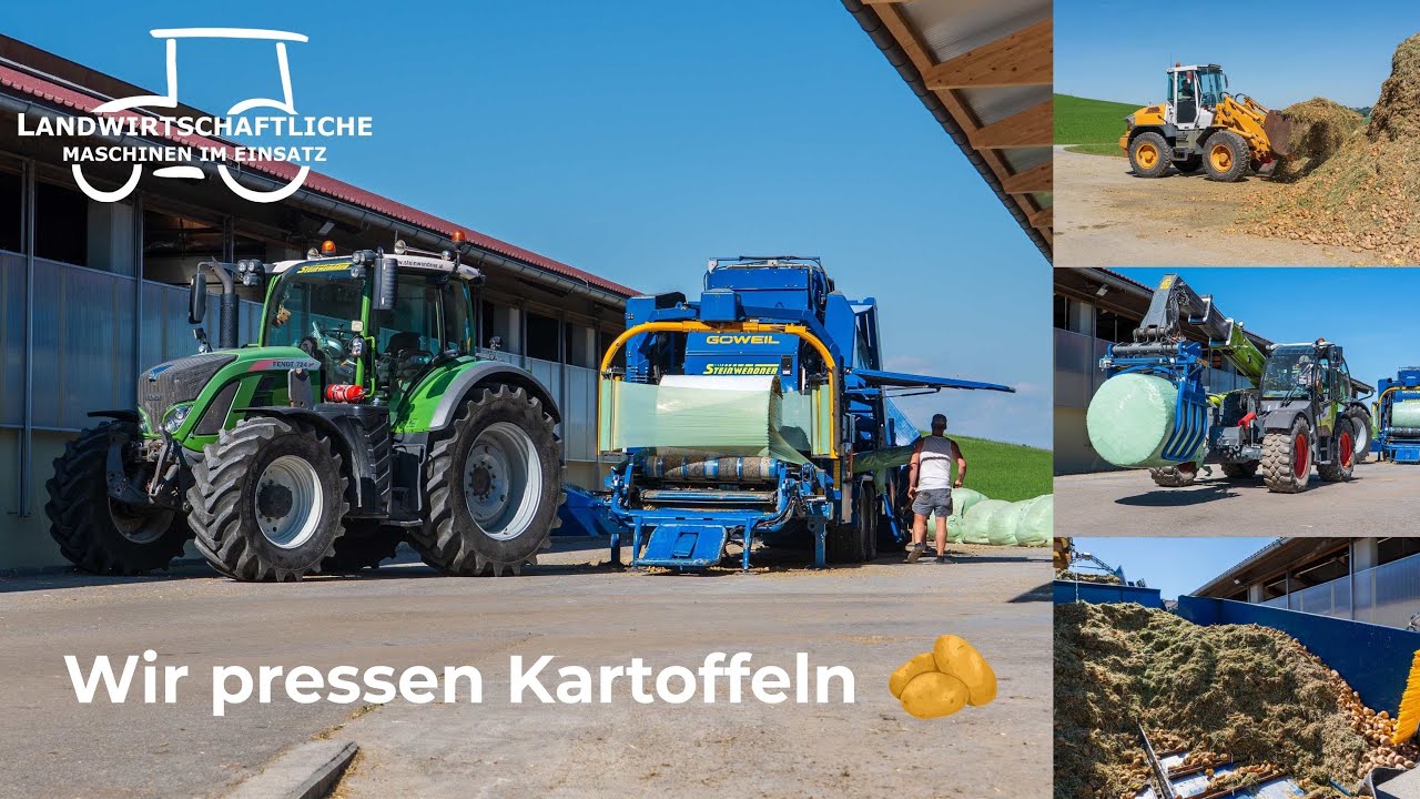 YouTube post by @maschinenimeinsatz for Fendt. Caption reads: [...] Maschinen sind zu sehen: Fendt 724 Vario mit....