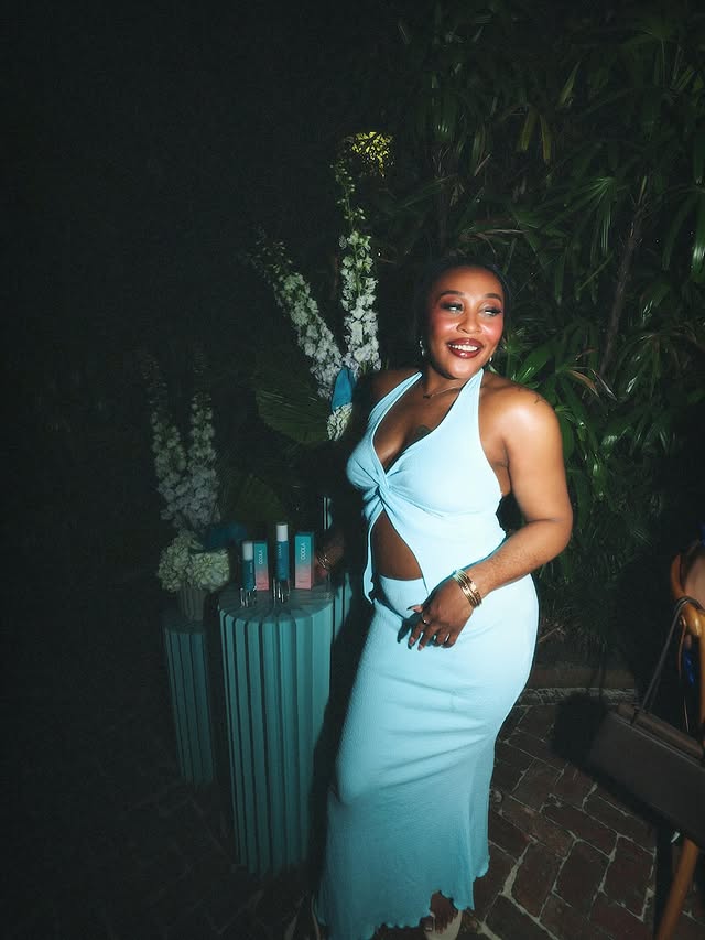 Instagram post by @terreeann for COOLA. Caption reads: [...] to Miami 🌴🩵 especially if it’s with @coola....