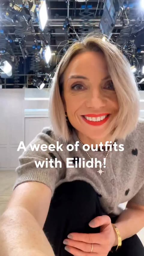 Instagram post by @eilidhnairntv for QVC. Caption reads: [...] Moda! Which outfit is your favourite? #qvcuk....