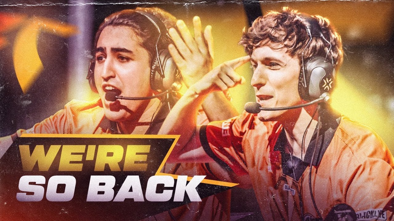 YouTube post by @fnaticvalorant for Blacklyte. Caption reads: How Boaster Outplayed RRQ for Our 1st Champs Win!.
