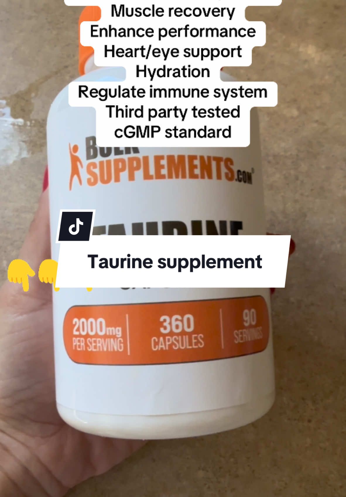 TikTok post by @bijayajones for BulkSupplements. Caption reads: @BULKSUPPLEMENTS #bulksupplements #supplements....