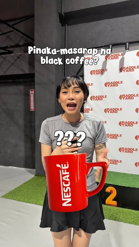 Instagram post by @airadeniella for NESCAFÉ Philippines. Caption reads: Calling out my pickleball friends for a coffee....