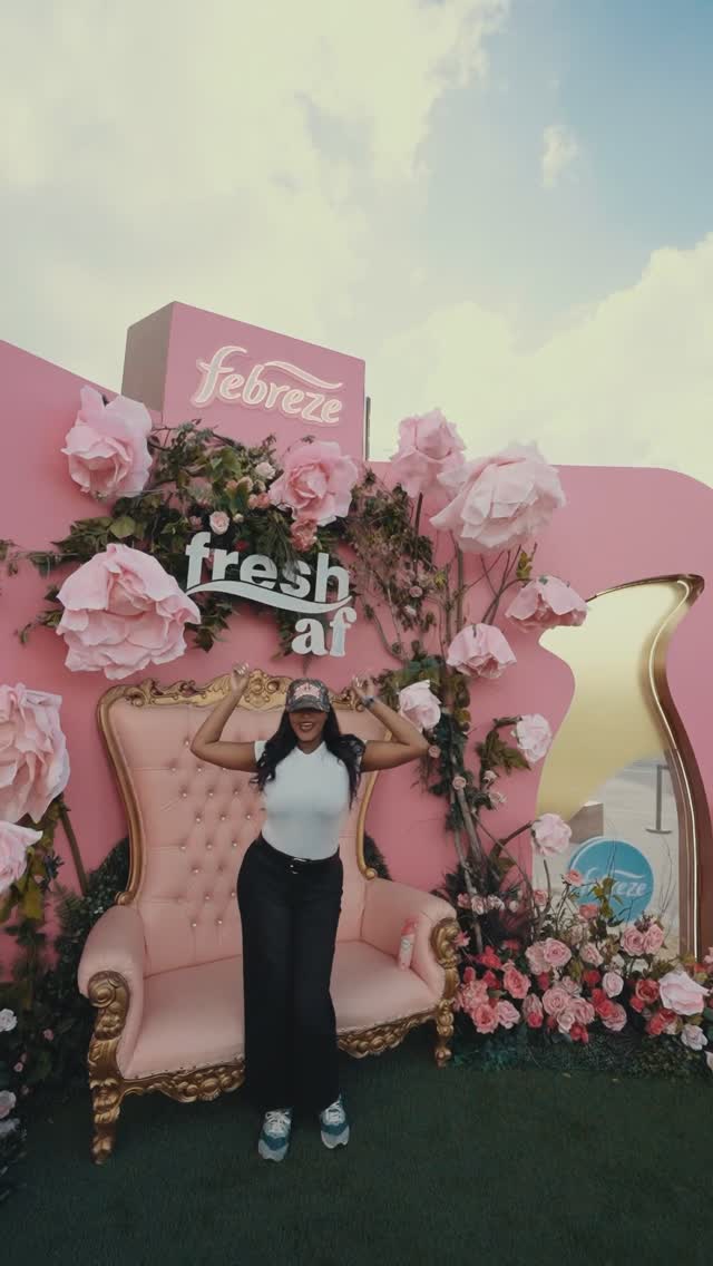 Instagram post by @febreze for Rolling Loud. Caption reads: Febreze keeps Rolling Loud #FreshAF with the Mood....