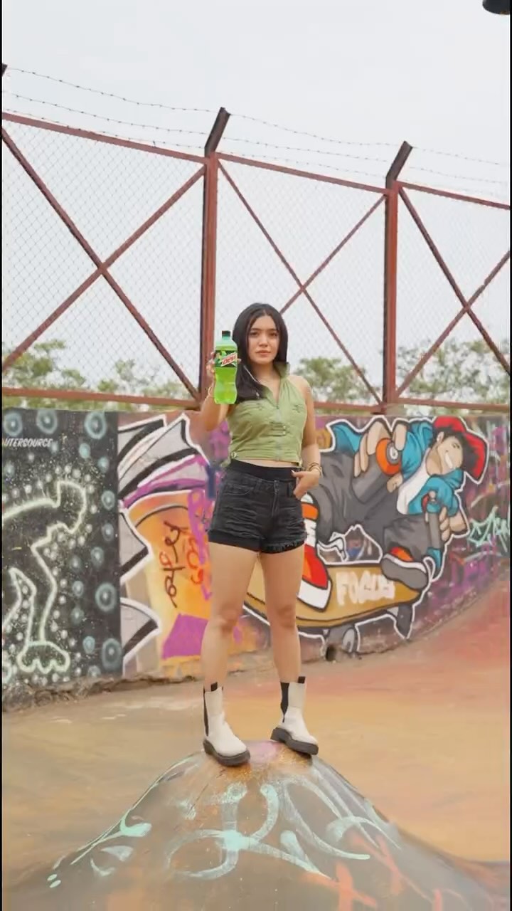 Instagram post by @yaashvishah for Mountain Dew. Caption reads: Feel the thrill, then enjoy the chill! Make your....