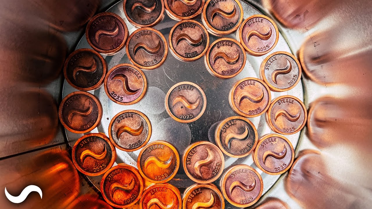 YouTube post by @AlecSteele for Squarespace. Caption reads: Copper (Steele) Coins.