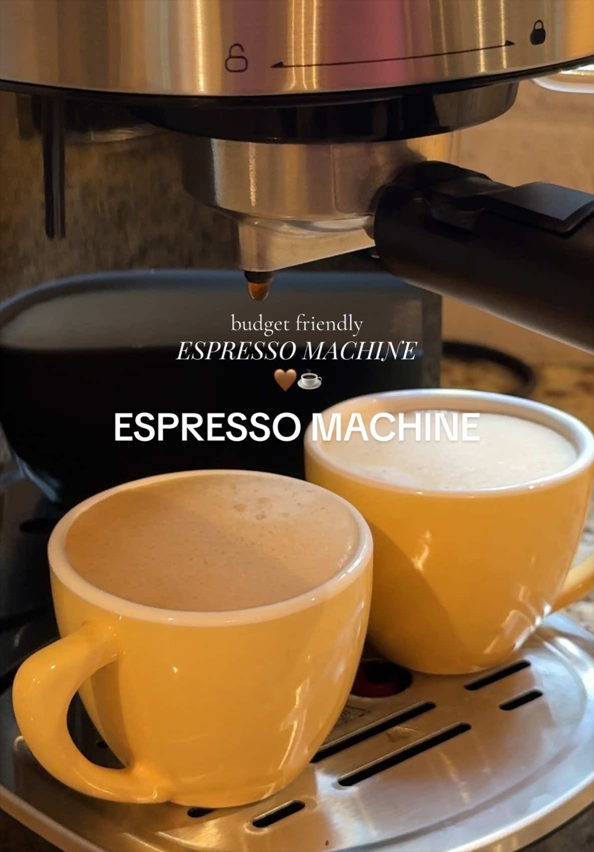 TikTok post by @lolavalamps for Cowsar Appliance. Caption reads: [...] #espressoathome #espressotiktok @Cowsar....