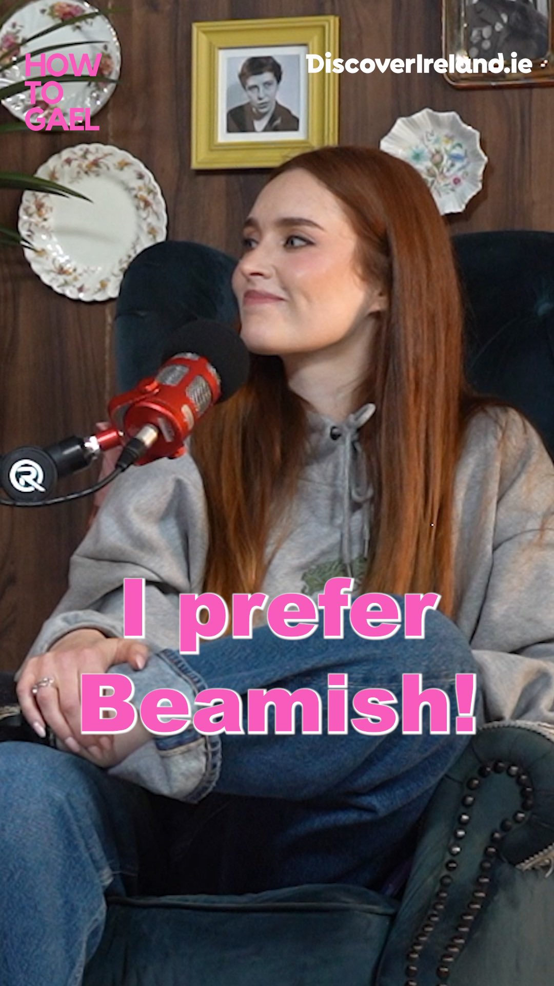 Instagram post by @howtogael for Discover Ireland. Caption reads: Piontaí Beamish le @rozannapurcell pending…....