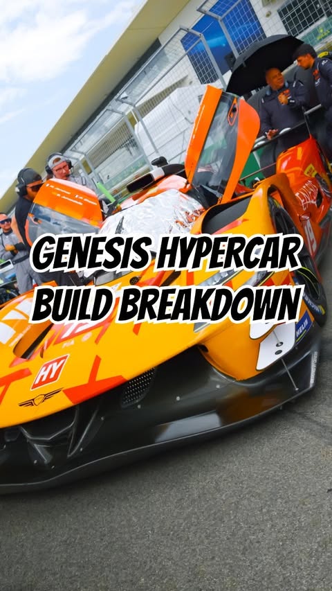 Instagram post by @omgbuilds for Genesis USA. Caption reads: Genesis GMR-001 Hypercar build breakdown + a quick....