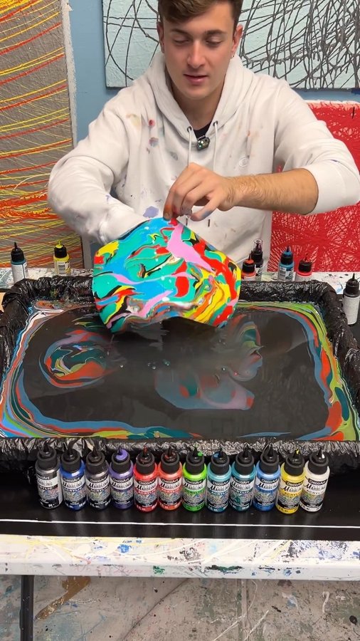 Instagram post by @colescolor for DecoArt. Caption reads: Huge shoutout to @decoart for this awesome water....