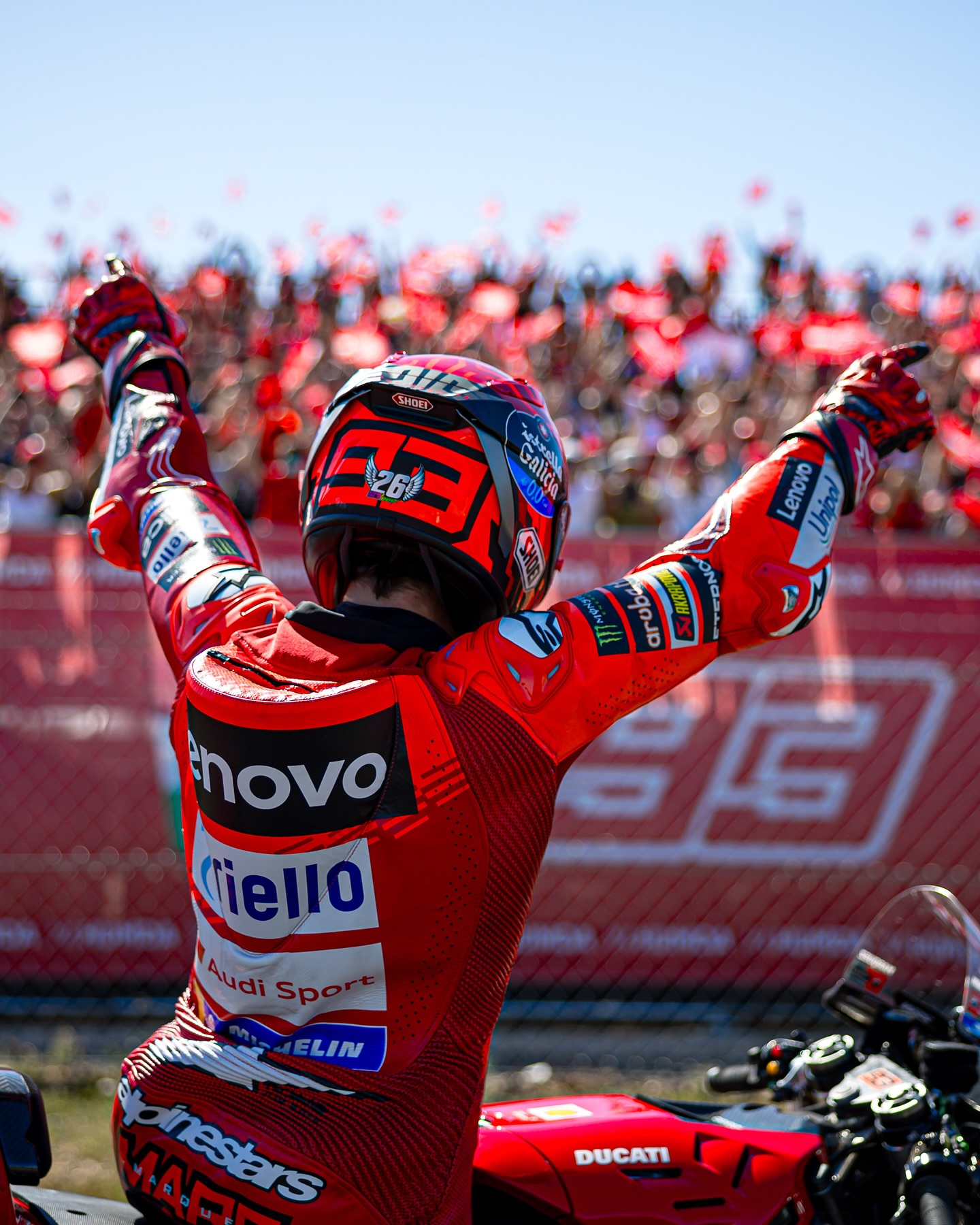 Instagram post by @dallignaluigi for Monster Energy. Caption reads: 👋👋
10 is a magic number 🇭🇺

#ForzaDucati....