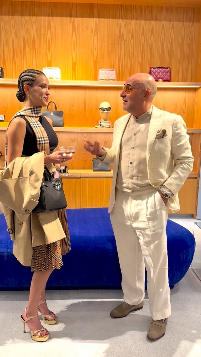 Instagram post by @percipietro for Land Rover. Caption reads: Range Rover event this evening at Burberry, Miami....