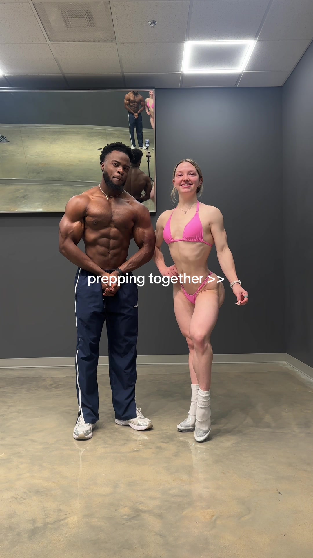 TikTok post by @addison.brinley for Angel Competition Bikinis. Caption reads: This has been the most fun — doing the hard things....