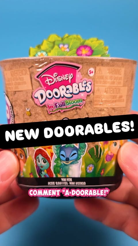 Instagram post by @minimysterys for Disney Doorables. Caption reads: AD | Disney Doorables In Full Bloom blind box ASMR....