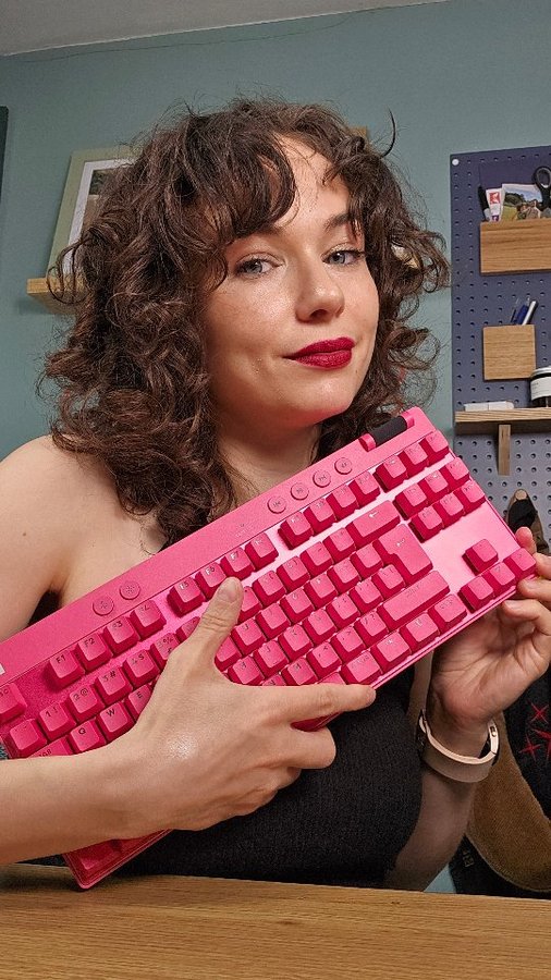Instagram post by an influencer for Logitech G. Caption reads: [...] settings to proritise on the @logitechg Pro....