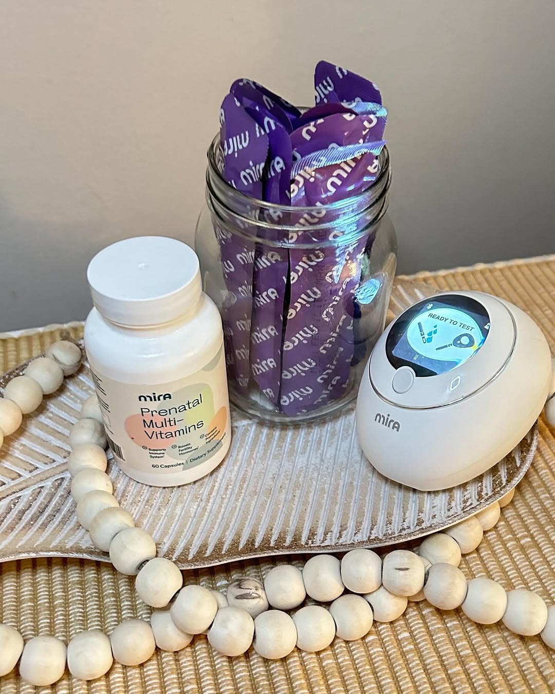 Instagram post by @thisstellarjourney for Mira Fertility. Caption reads: @mirafertility is a handheld hormone lab that fits....