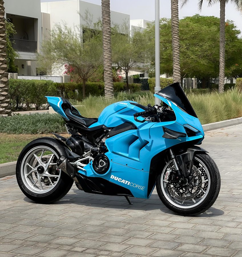 Instagram post by @catchmedxb for Monster Fairings. Caption reads: Panigalers…..

@officialmonsterfairings 

#ducati....