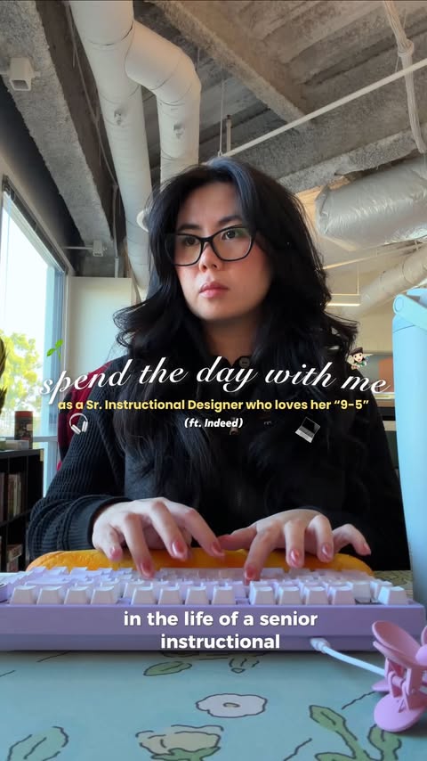 Instagram post by @_rosetanaka for Indeed. Caption reads: [...] have it all figured out at once💛 #Ad....