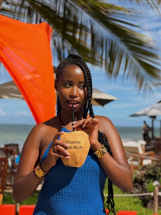 Instagram post by @_lucykinuthia for Red Bull. Caption reads: The perfect apricot summer brunch with....