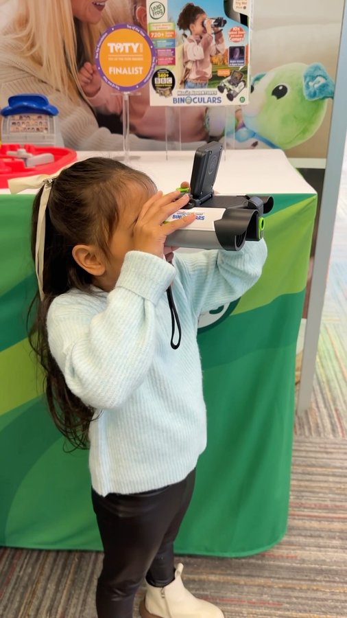 Instagram post by @ultimategirlmom for VTech Toys USA. Caption reads: #ad Toy Fair 2025 was an absolute whirlwind of....