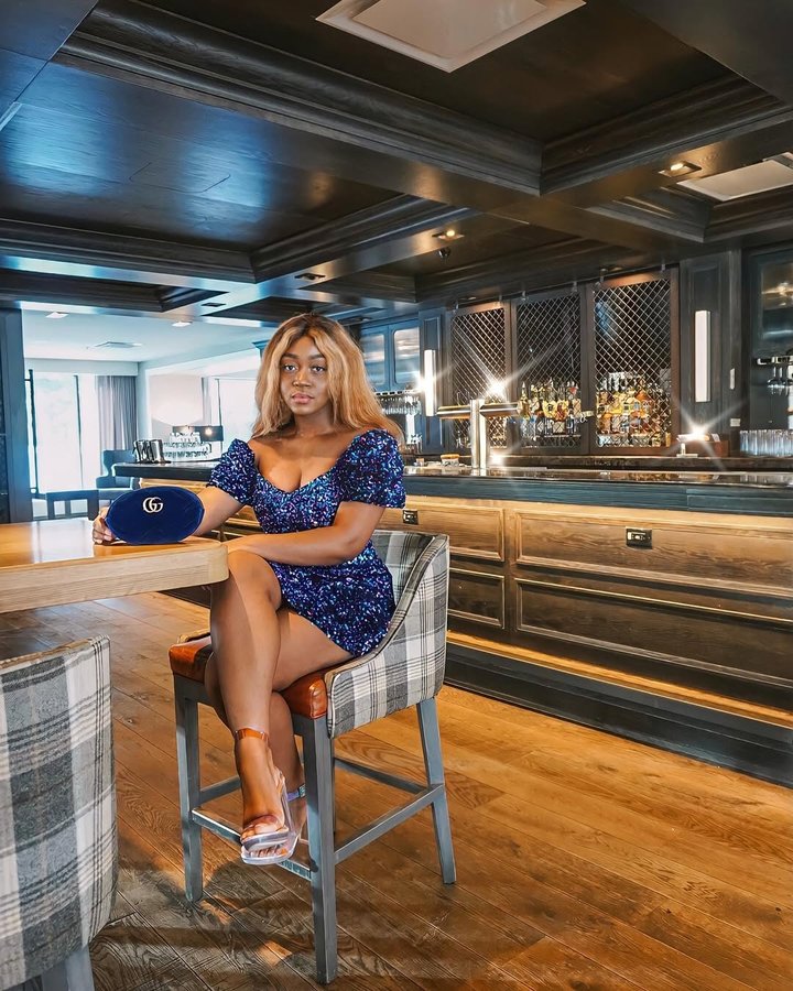 Instagram post by @ladiestakenotes for Mine & Yours. Caption reads: Feeling blue but make it FASHUN & good....