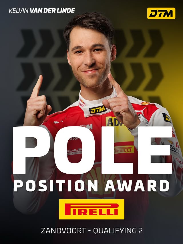Instagram post by @kelvinvanderlinde for Pirelli. Caption reads: [...] back of the grid to the very front! The....