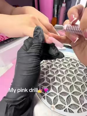 TikTok post by @thenailplugdee for MelodySusie. Caption reads: @MelodySusie did her big one🙈😍 #naildrill [...].