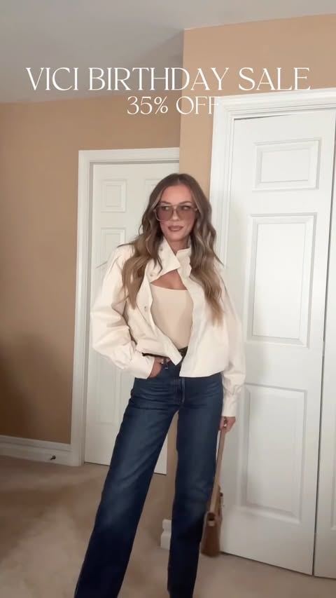 Instagram post by @theheatherkuntz for Vici Collection. Caption reads: VICI Birthday Sale 35% off site wide! You can also....