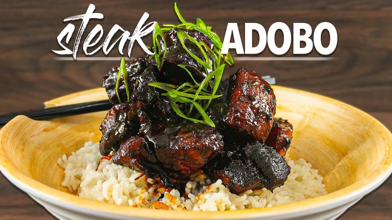 YouTube post by @SousVideEverything for Dalstrong. Caption reads: Authentic ADOBO is good, this is just BETTER!.