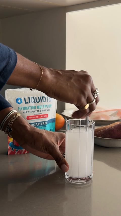 Instagram post by @therealdarrengraham for Liquid I.V.. Caption reads: [...] but let’s be real, it takes energy.....