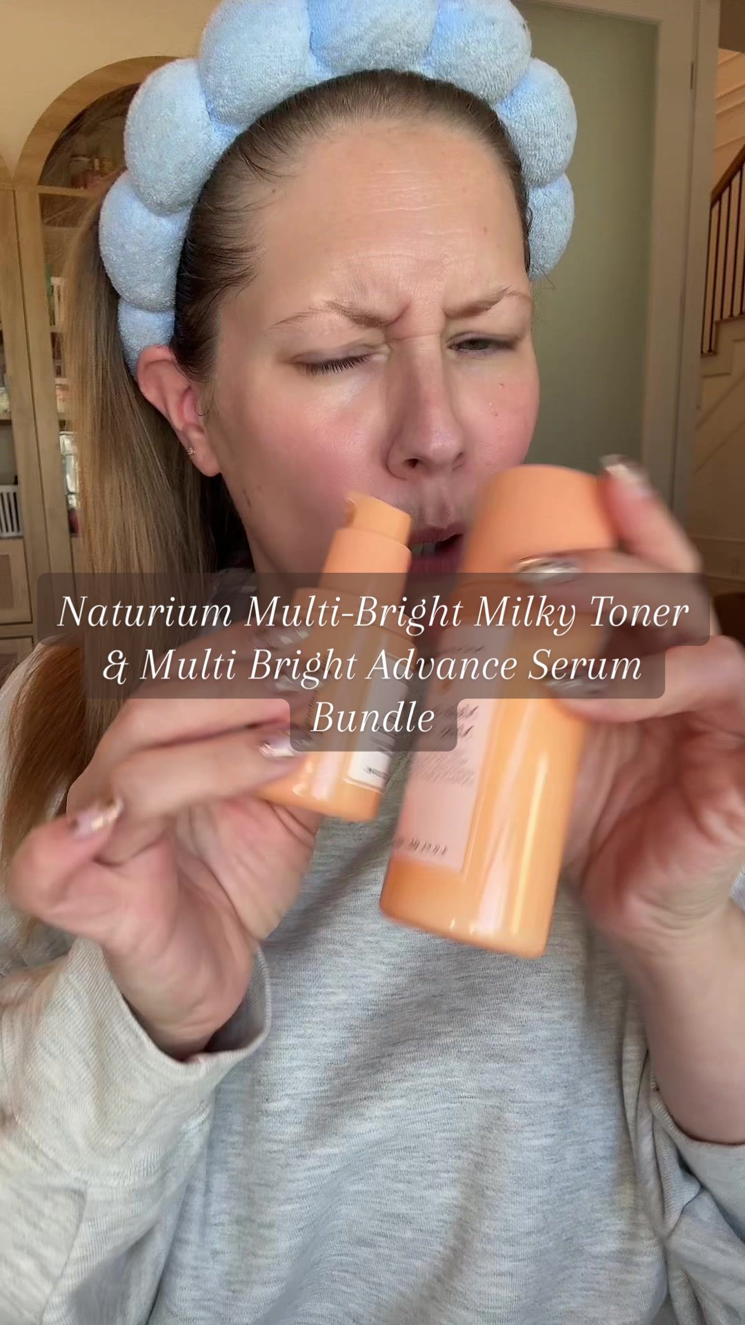 TikTok post by @itsabbyak for Naturium. Caption reads: [...] girlies, this one’s for you! @Naturium....