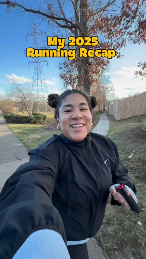 Instagram post by @amyygomes for Shokz. Caption reads: 2025 was a running heavy year full of so may....