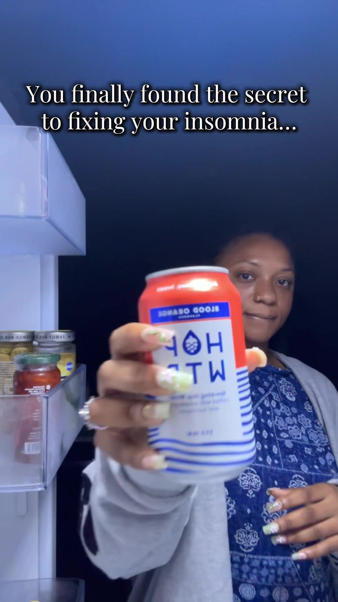 TikTok post by @lovvontee for Hopwtr. Caption reads: One sip of @HOP WTR and I’m out like a light....