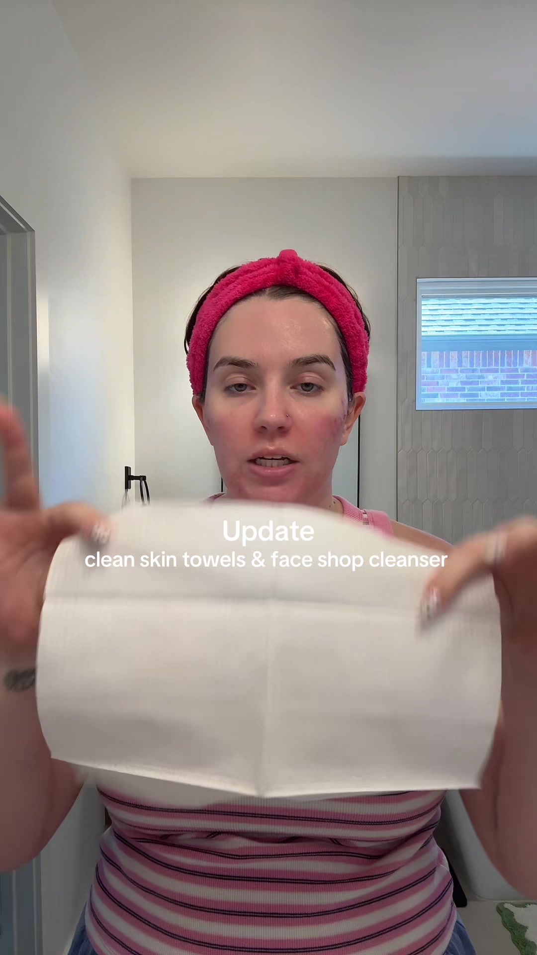 TikTok post by @knc_123 for Clean Skin Club. Caption reads: Update: @Clean Skin Club and @The Face Shop US....