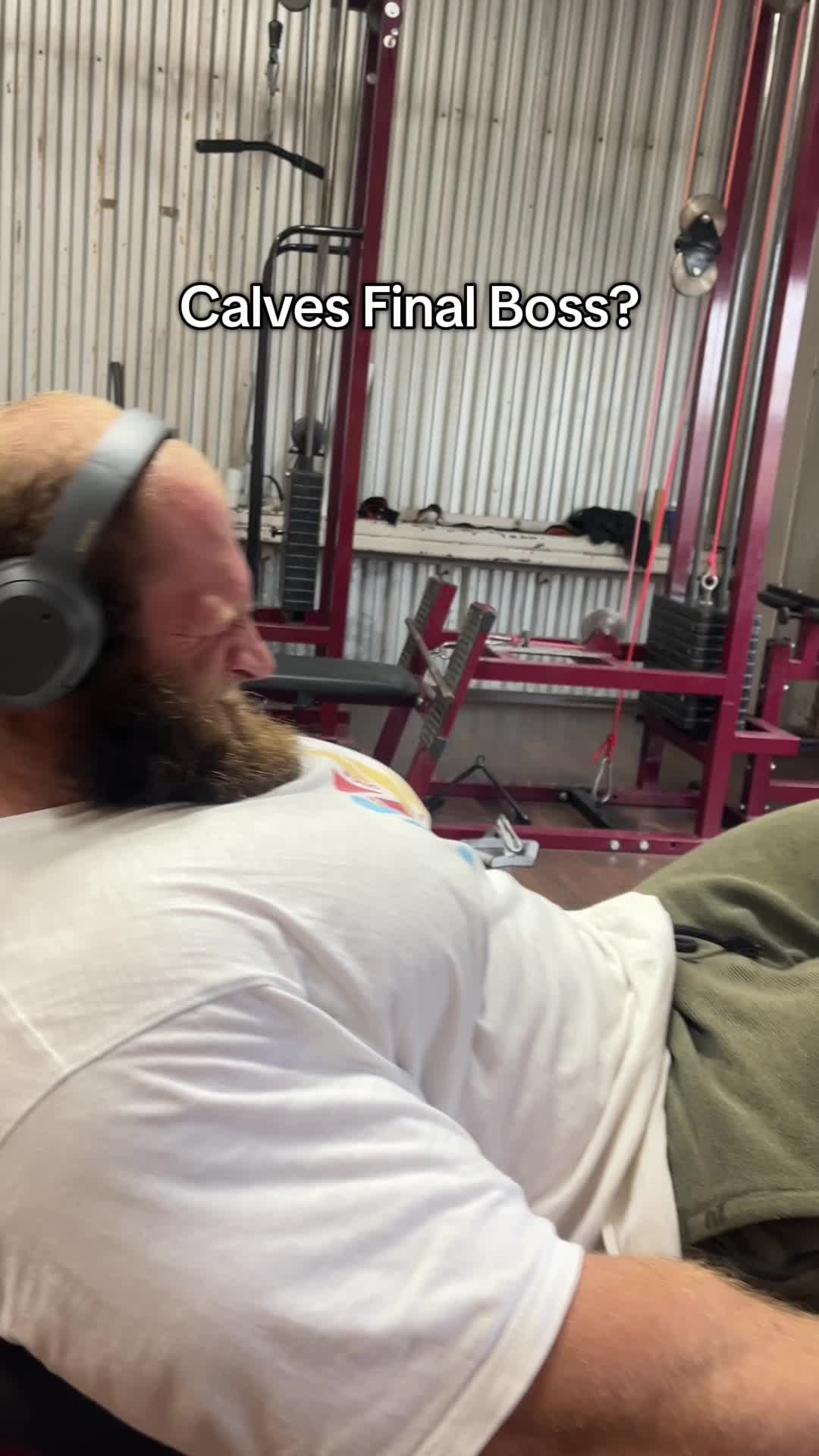 TikTok post by @smaev_official for Bucked Up. Caption reads: Never skipping calf day… - Code: SMAEV1 for all....