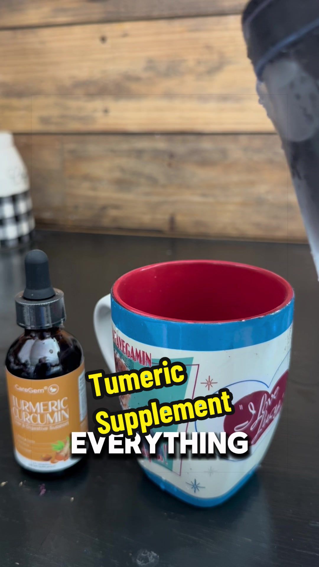 TikTok post by an influencer for CareGem. Caption reads: [...] extract. #tumeric #wellness @CareGem....