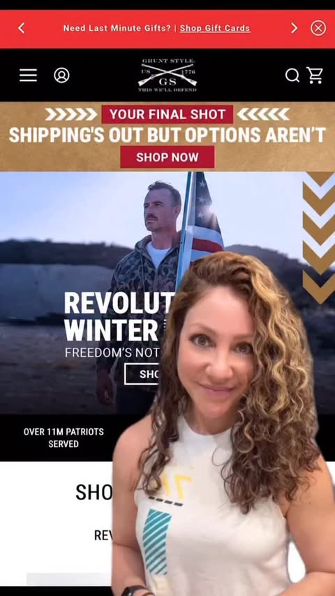 Instagram post by @blueline_beauty for Grunt Style. Caption reads: Last minute shopping?! 
Skip the stress and get an....